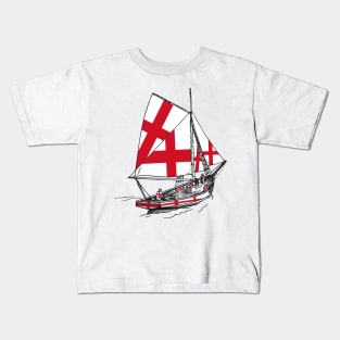 England Team Support United Kingdom Ship - Sailor Team of England Pride Kids T-Shirt